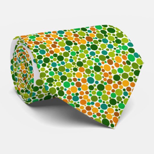 Groene kleur blindheid test stropdas (Opgerold)