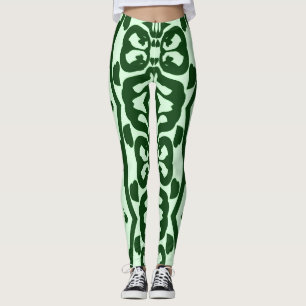 Groene kleur naadloos patroon "Ratti_Creative_Arts Leggings