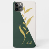 Groene Kleurblok Monogram Geometrisch Abstract Case-Mate iPhone Case (Achterkant)