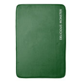 Groene kleurnaam van Delicious Monster Badmat (Voorkant Verticaal)