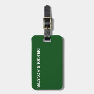 Groene kleurnaam van Delicious Monster Bagagelabel