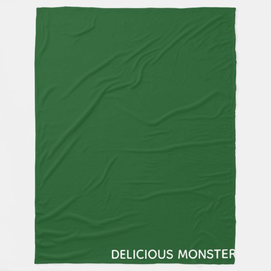 Groene kleurnaam van Delicious Monster Fleece Deken (Voorkant)
