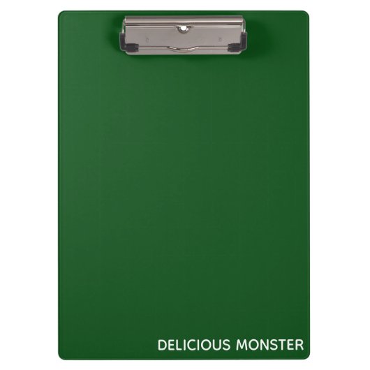 Groene kleurnaam van Delicious Monster Klembord (Voorkant)