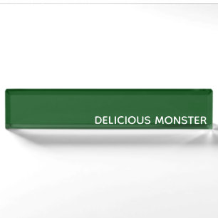 Groene kleurnaam van Delicious Monster Naambordje