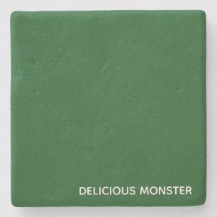 Groene kleurnaam van Delicious Monster Stenen Onderzetter