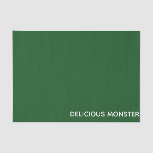 Groene kleurnaam van Delicious Monster Tissuepapier (Voorkant)