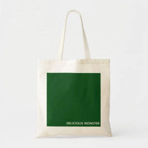 Groene kleurnaam van Delicious Monster Tote Bag
