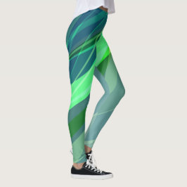 Groene kleurrijke Abstracte Leggings
