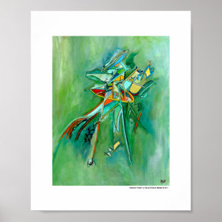 Groene Kleurrijke Abstracte Moderne Wanddecoratie Poster