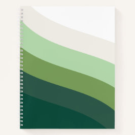 Groene Kleurschakeringen Spiraal Notebook Notitieboek