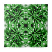 Groene kleurverloop gevulde perspectieftekening tegeltje (Voorkant)