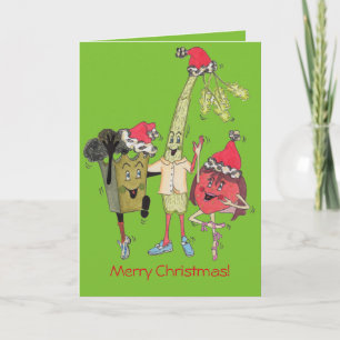 Groene "Knapperige" Kerstkaart Feestdagen Kaart
