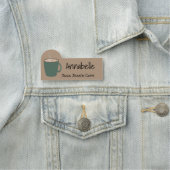 Groene koffie met label naamplaatje (In situ)