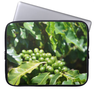Groene koffiebessen laptophoes laptop sleeve