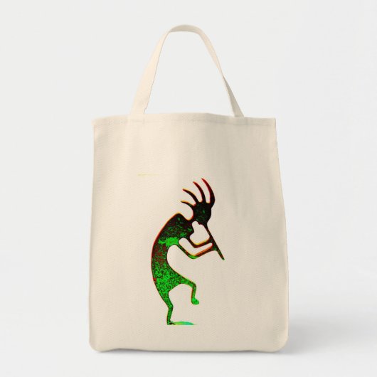 groene kokopelli - tas (Voorkant)