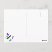 Groene kolibrie met bloemen, kant, parels briefkaart (Achterkant)