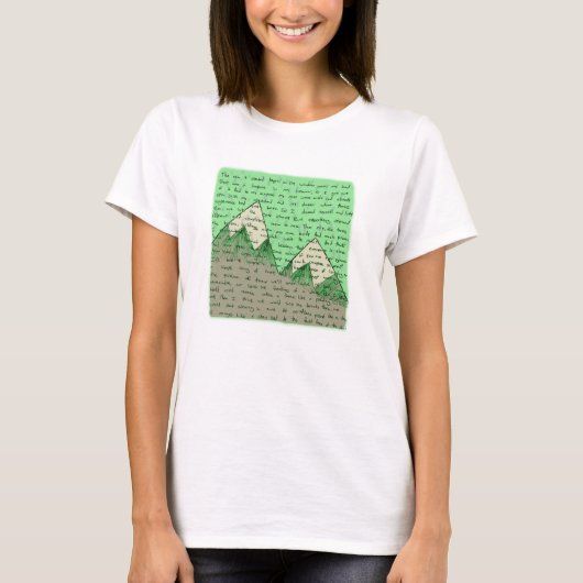 groene kom van sinaasappels tekst t-shirt (Voorkant)