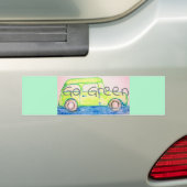 Groene koolzuurgas groen bumpersticker (Op auto)