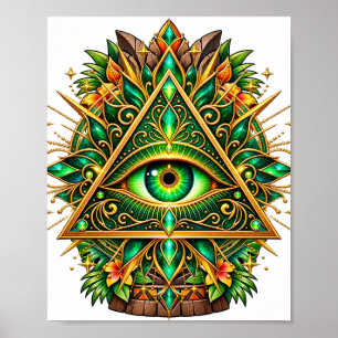 Groene Koperen Oog Poster