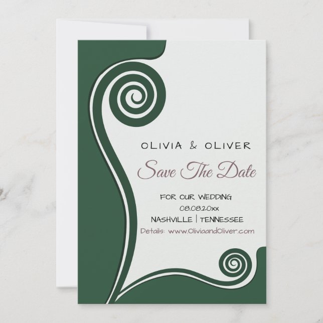 Groene Koru - Nieuw Begin - Save Our Date (Voorkant)