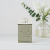 GROENE KRAFT WITTE STIP 3 STUD OORBEL DISPLAY KAAR VISITEKAARTJE (Staand voorkant)