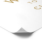 Groene krans foto botanisch goud bruiloft welkom poster (Hoek)