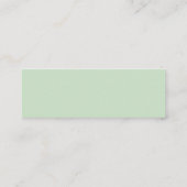 Groene Krans Monogram Huwelijkstag (1x3 inch) Mini Visitekaartje (Achterkant)