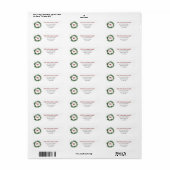 Groene Krans Monogram Retouradres Etiket (Full Sheet)