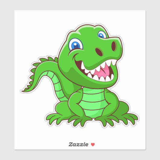Groene krokodil Cartoon-64836 Sticker (Vel)