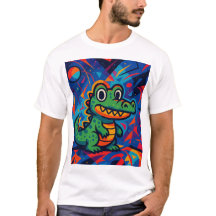 Groene krokodil T-shirt
