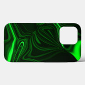 Groene krommen, gevouwen, nikkelbekleed, donkere a Case-Mate iPhone case (Achterkant (horizontaal))