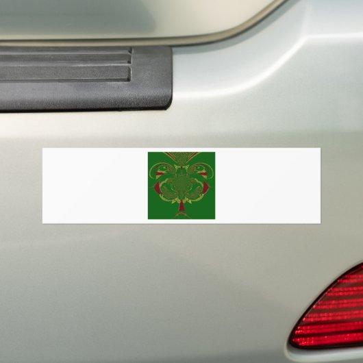 Groene Kroon Bumpersticker (Op auto)