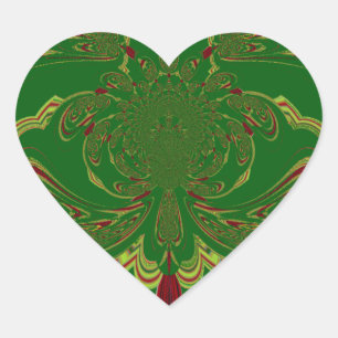 Groene Kroon Hart Sticker