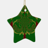 Groene Kroon Keramisch Ornament (Rechts)