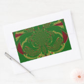 Groene Kroon Rechthoekige Sticker (Envelop)