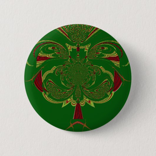 Groene Kroon Ronde Button 5,7 Cm (Voorkant)