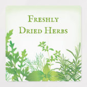 Groene kruidenontwerp-labels labels (Design 1)