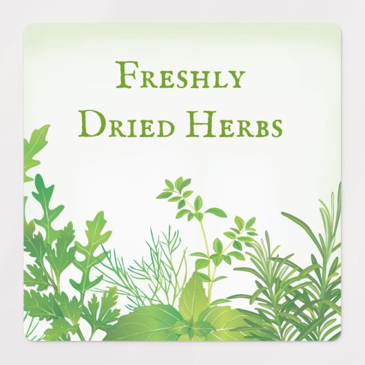 Groene kruidenontwerp-labels labels (Design 2)