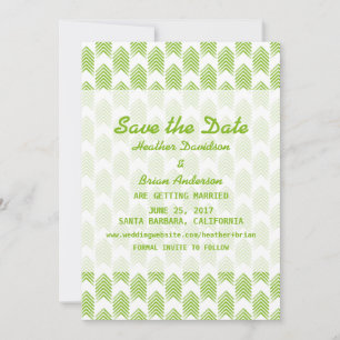 Groene kruidenrijen sparen de Datum uitnodigen Kaart
