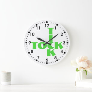 Groene kruiswoordTick Tock-tekst Grote Klok