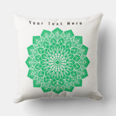 Groene Kunst Aangepaste Jouw tekst Hier Tekst Afbe Kussen (Achterkant)