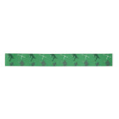 Groene lacrosse silhouettes lint (Voorkant)