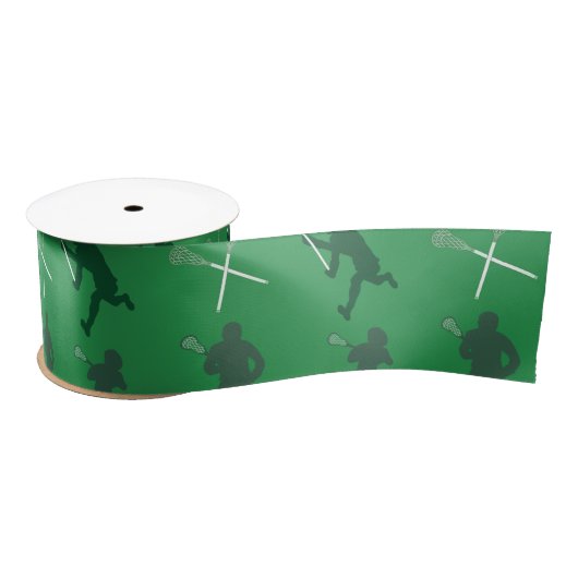 Groene lacrosse silhouettes lint (Spoel)