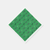 Groene lacrosse silhouettes servetten (Hoek)