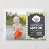 Groene Lamb - uitnodiging op vrijdag met foto (Voorkant)