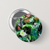 Groene lampjes ronde button 5,7 cm (Voorkant /achterkant)