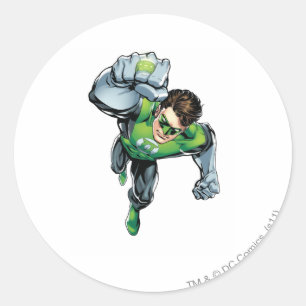 Groene lantaarn - Comic, Arm Raise Ronde Sticker