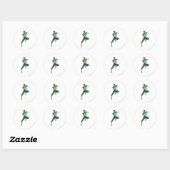 Groene Lantaarn - Comic, Jumping Ronde Sticker (Vel)