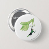 Groene Lantaarn - Comic, met machine Ronde Button 5,7 Cm (Voorkant /achterkant)