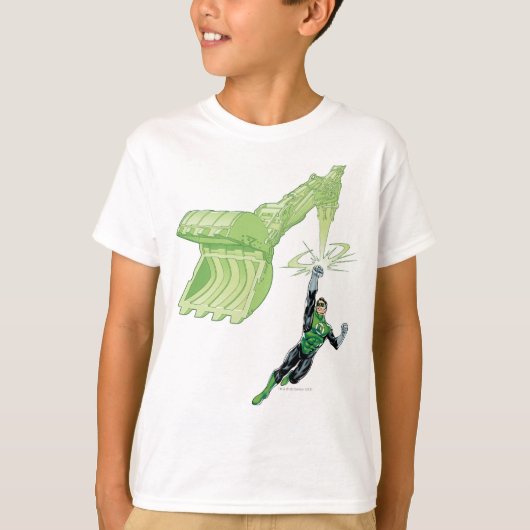 Groene Lantaarn - Comic, met machine T-shirt (Voorkant)